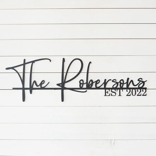 Personalized Family Name Metal Sign | Last Name Metal Sign