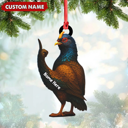 Personalized Funny Bird Ornament - Custom Christmas Gift for Hunters & Bird Lovers