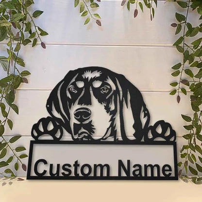 Personalized Bluetick Coonhound Metal Sign