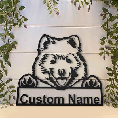 Personalized Samoyed Dog Metal Sign Art