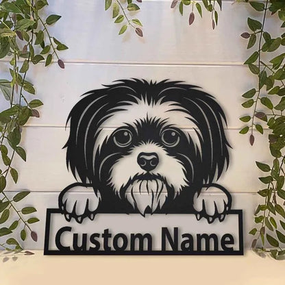Personalized Shih Tzu Dog Metal Sign Art