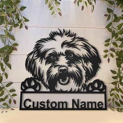 Personalized Lhasa Apso Dog Metal Sign Art