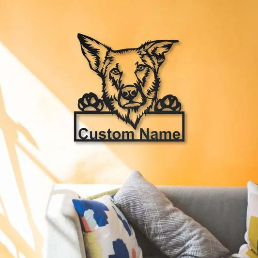 Personalized Chinook Dog Metal Sign Art