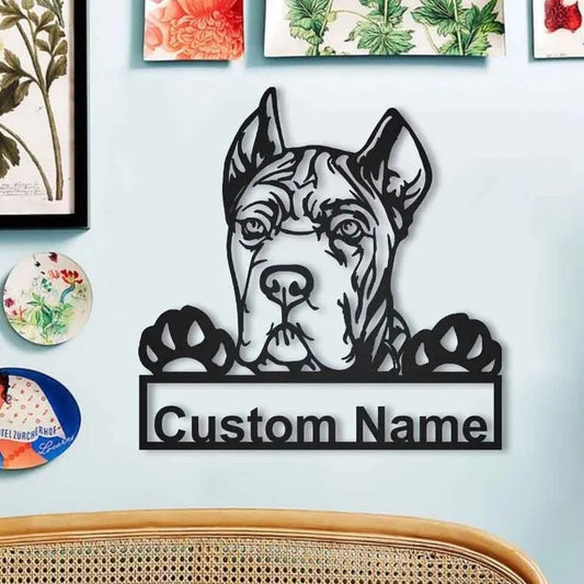 Personalized Cane Corso Dog Metal Sign Art