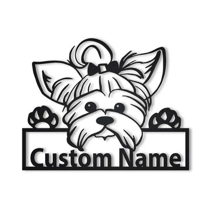 Personalized Yorkie Dog Metal Sign Art