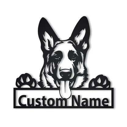 Personalized German Shepherd Dog Metal Sign Art