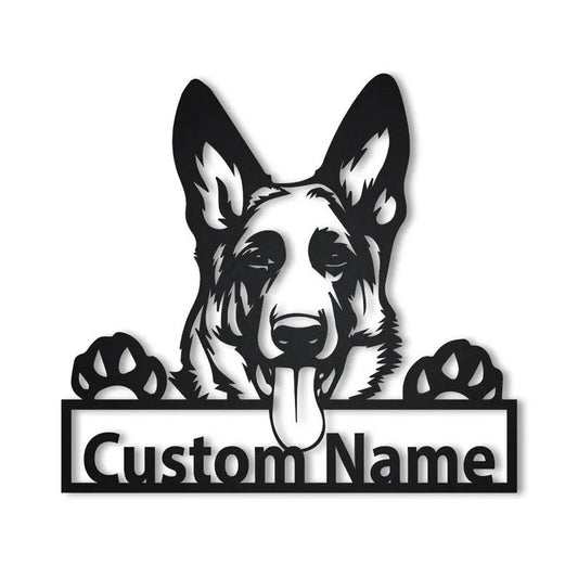 Personalized German Shepherd Dog Metal Sign Art