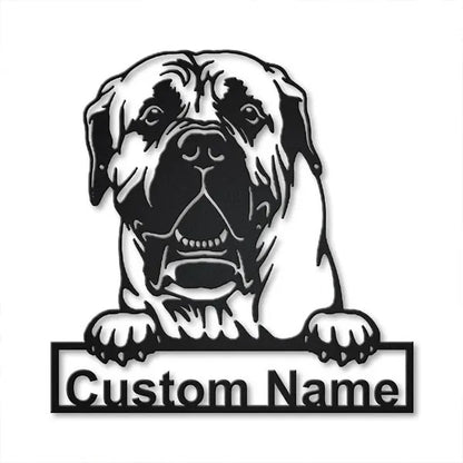 Personalized Boerboel Dog Metal Sign Art