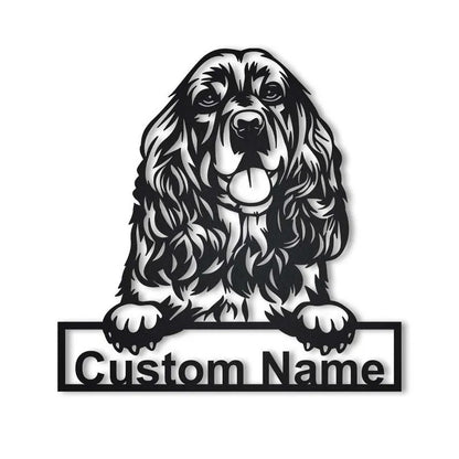 Personalized Cocker Spaniel Dog Metal Sign Art