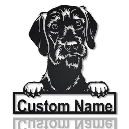Personalized Short Haired Pudelpointer Dog Metal Sign Art