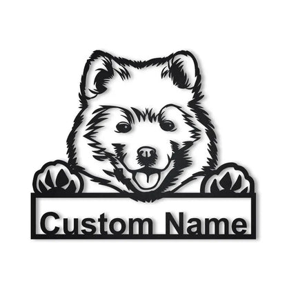 Personalized Samoyed Dog Metal Sign Art