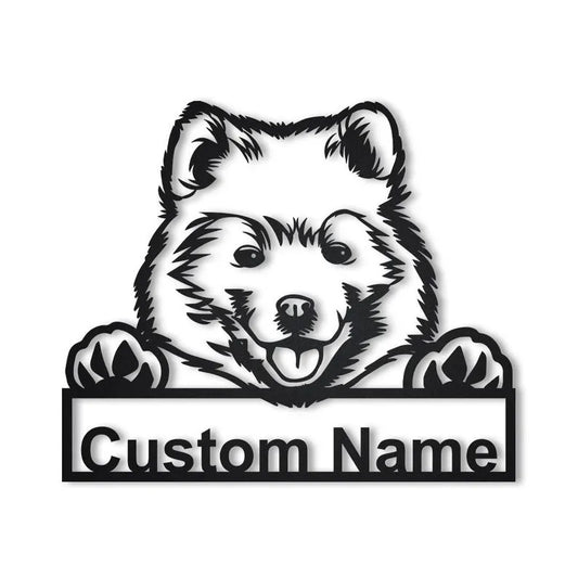 Personalized Samoyed Dog Metal Sign Art