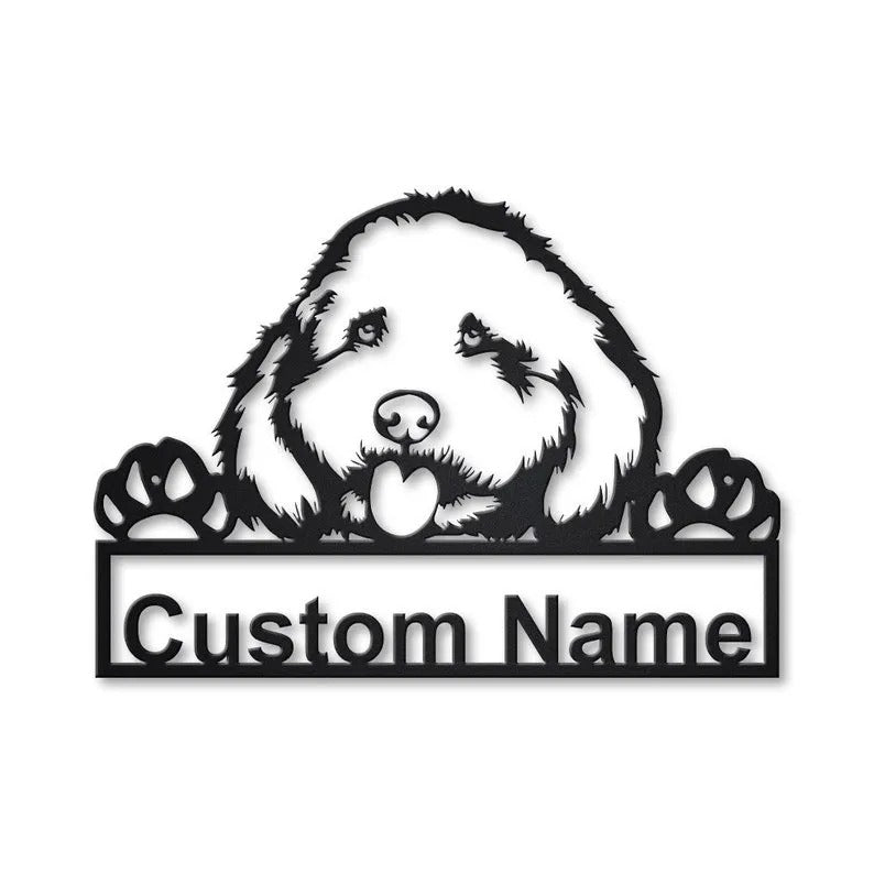 Personalized Cockapoo Dog Metal Sign Art