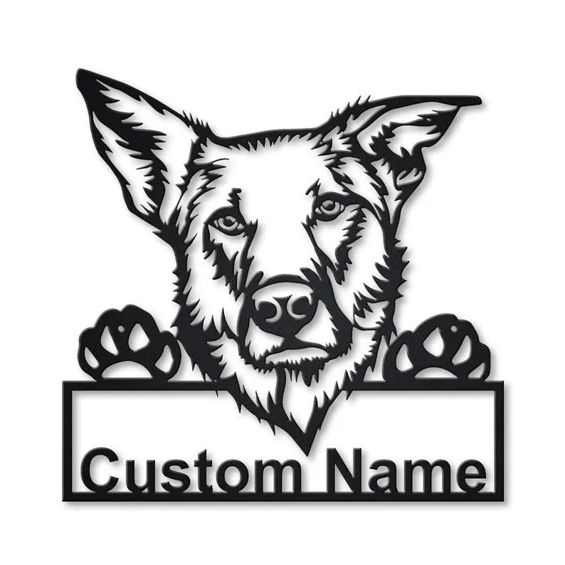Personalized Chinook Dog Metal Sign Art