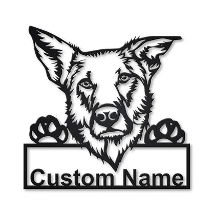 Personalized Chinook Dog Metal Sign Art
