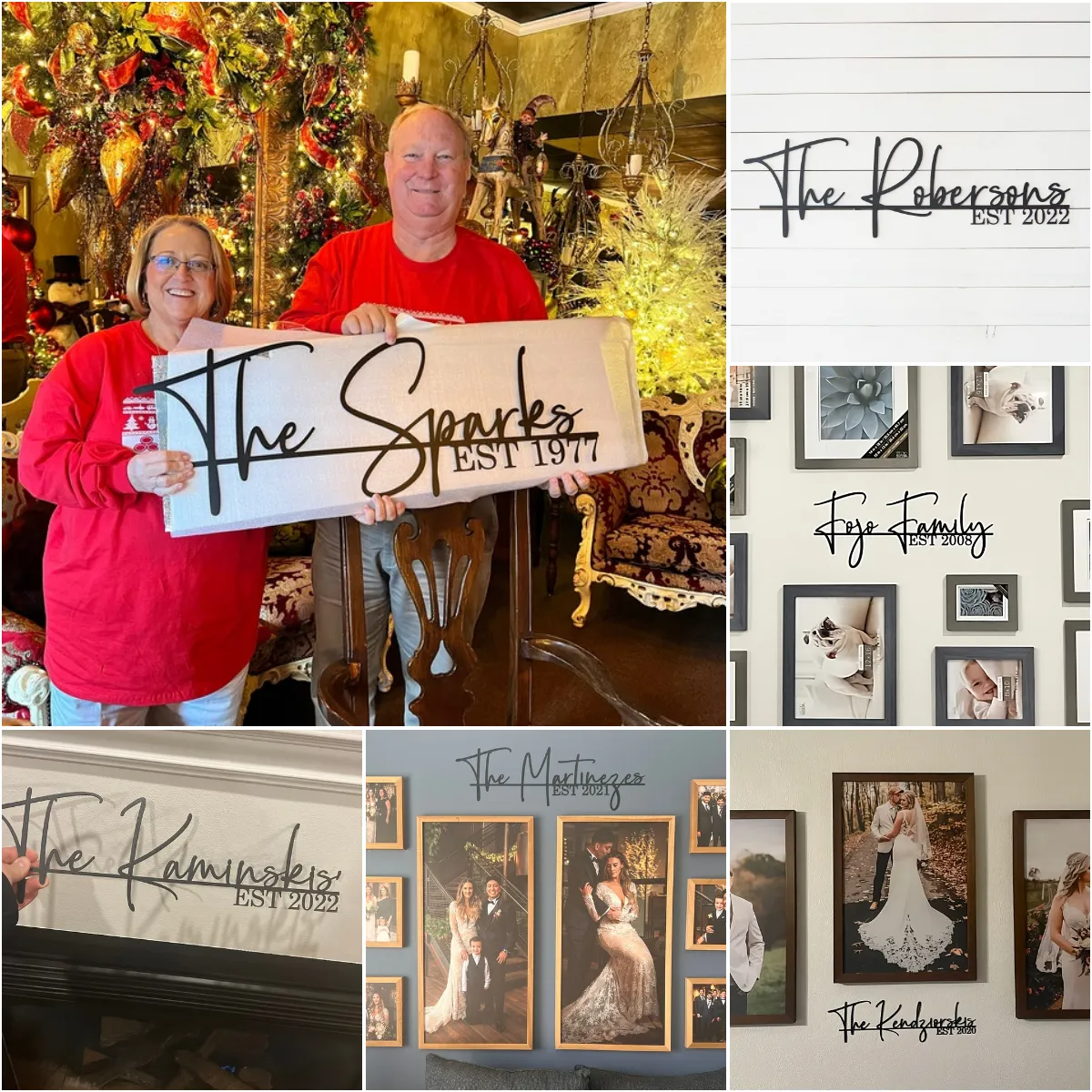 Personalized Family Name Metal Sign | Last Name Metal Sign