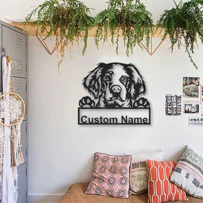 Personalized Brittany Spaniel Dog Metal Sign Art