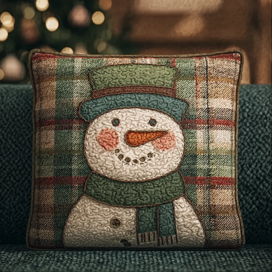 Festive Patchwork Quilted Pillow Case