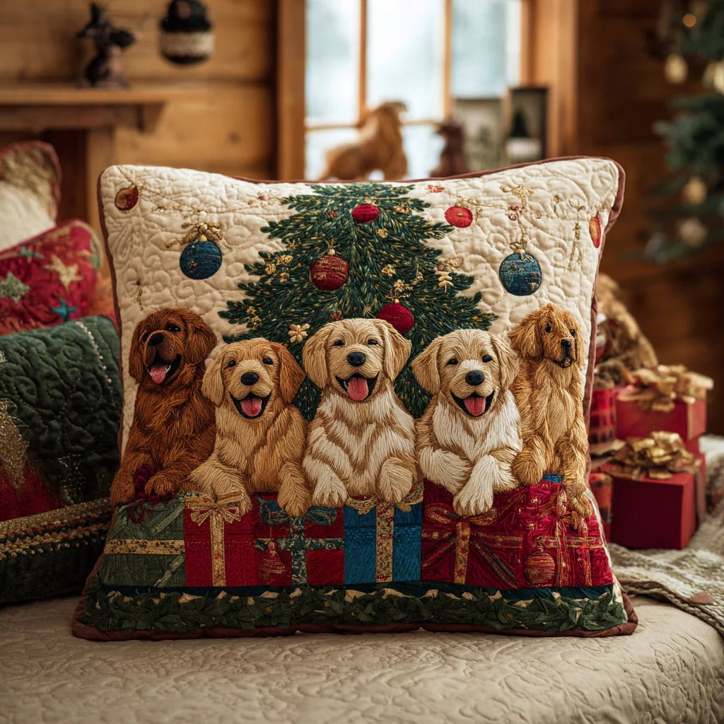 Golden Retriever Wonder Quilted Pillow Case