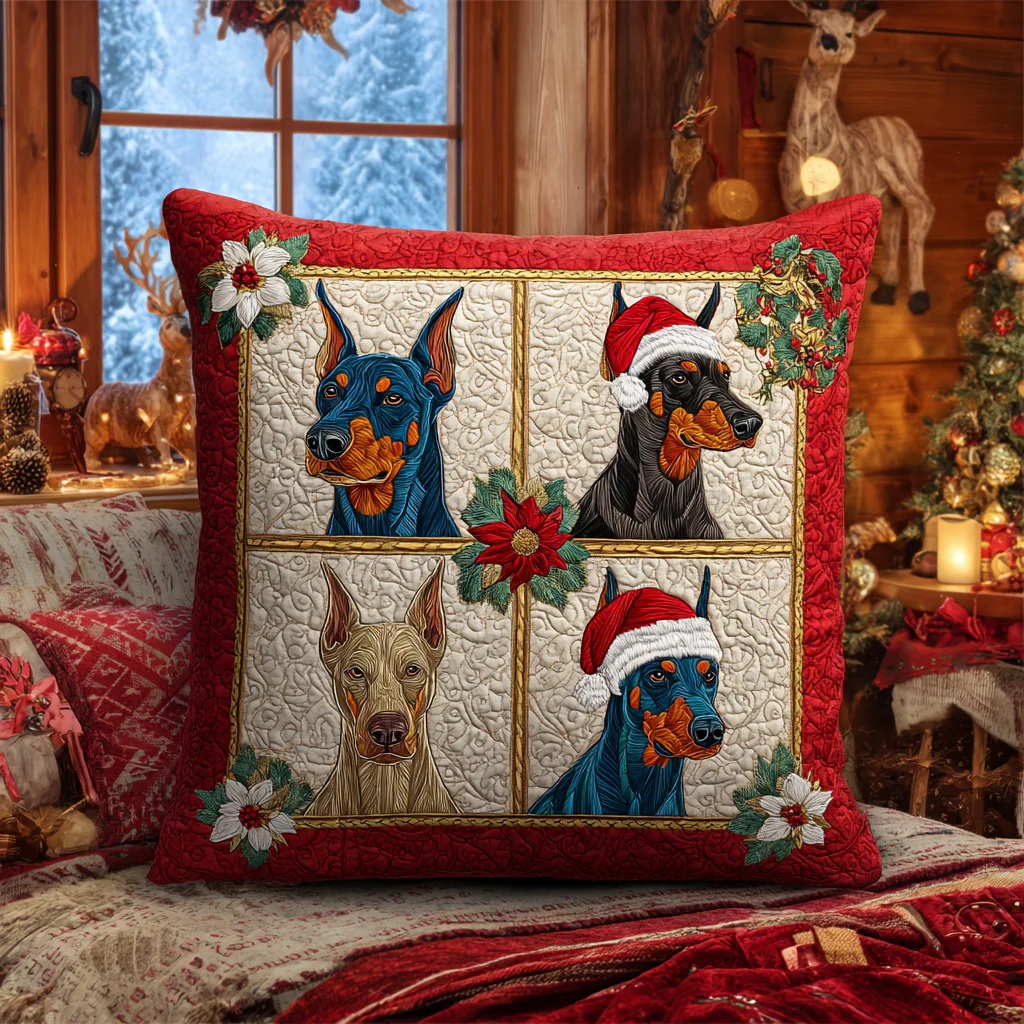Winter Guardian Quilted Pillow Case