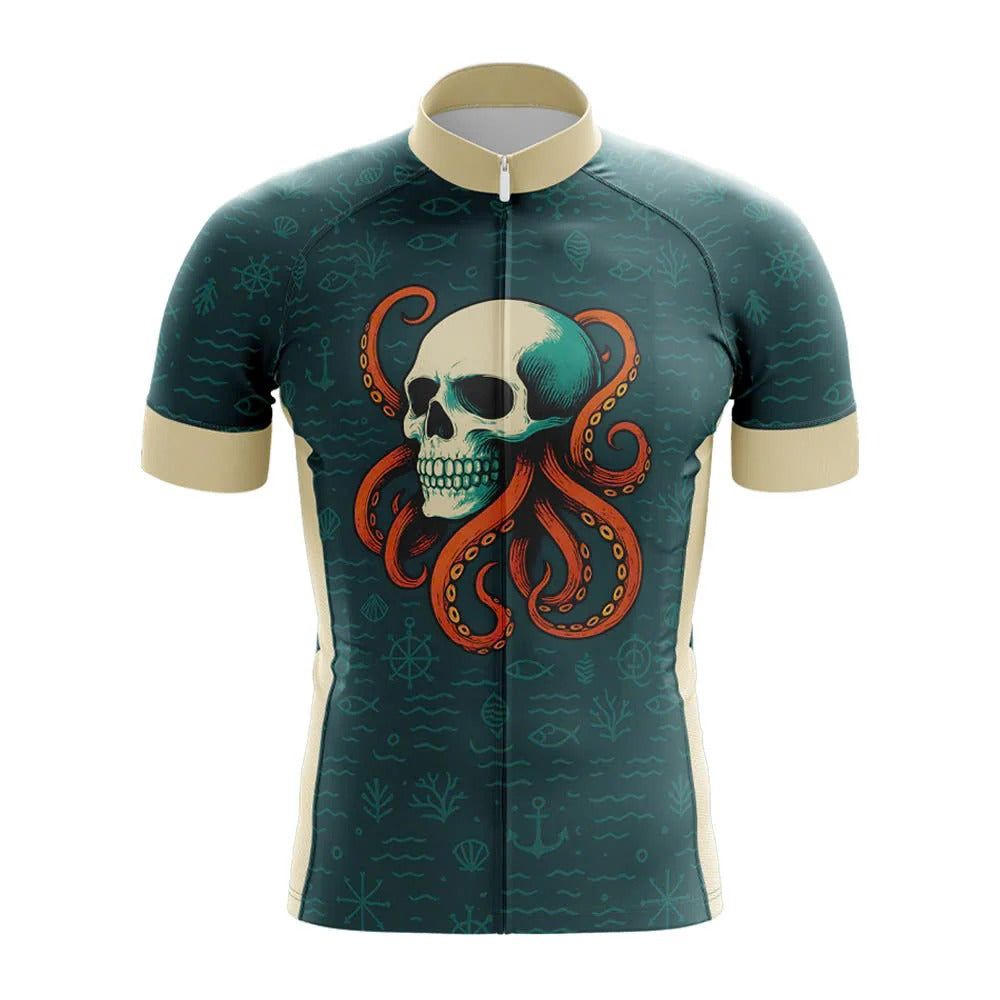 Kraken Skull Nautical Cycling Jersey