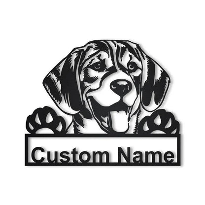 Personalized Beagle Dog Metal Sign Art