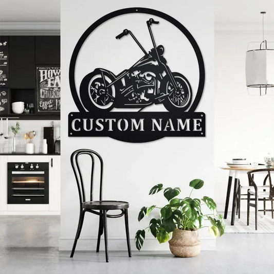 Family Name Sign - Motorcycle Metal Sign