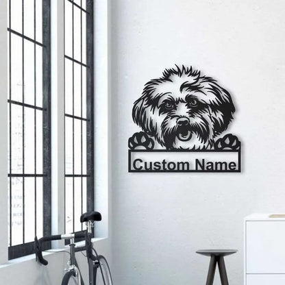 Personalized Lhasa Apso Dog Metal Sign Art