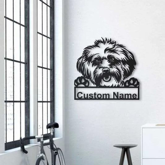 Personalized Lhasa Apso Dog Metal Sign Art