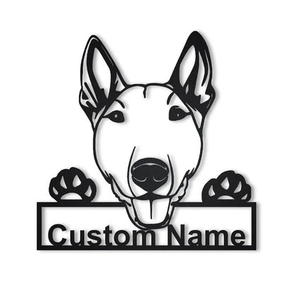 Personalized Bull Terrier Dog Metal Sign Art