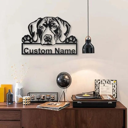 Personalized German Shorthaired Pointer Dog Metal Sign Art