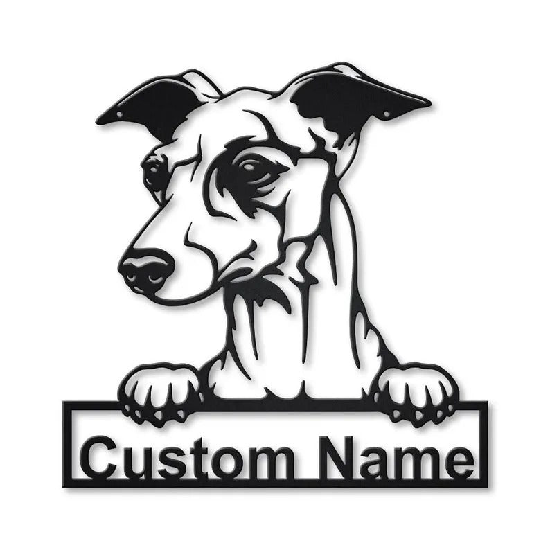 Personalized Italian Grayhound Dog Metal Sign Art