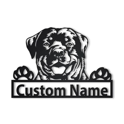 Personalized Rottweiler Dog Metal Sign Art