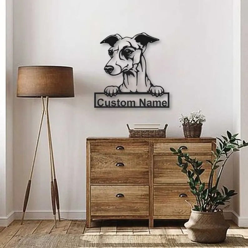 Personalized Italian Grayhound Dog Metal Sign Art