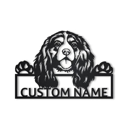 Personalized Cavalier King Charles Dog Metal Sign Art