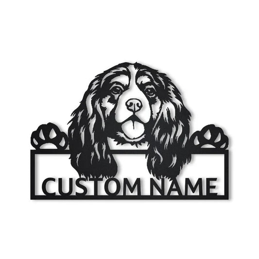 Personalized Cavalier King Charles Dog Metal Sign Art
