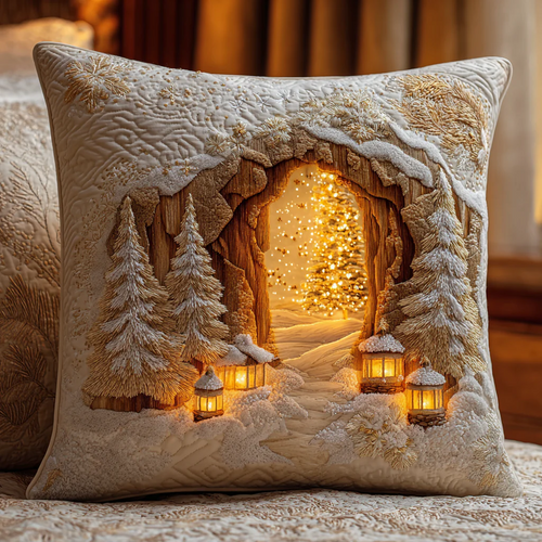 Cozy Pine Depth Quilted Pillow Case