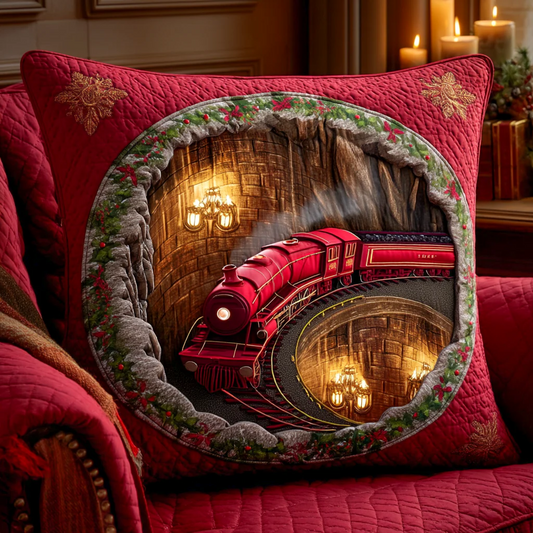 Crimson Express Quilted Pillow Case