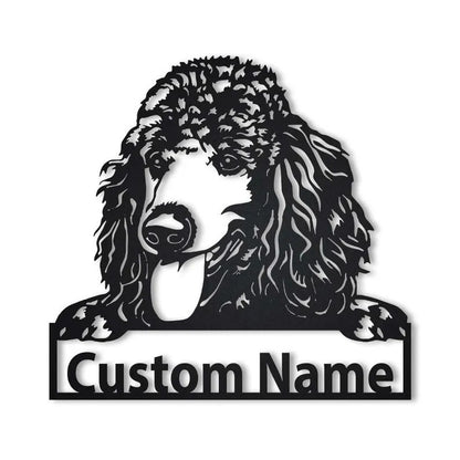 Personalized Poodle Dog Metal Sign Art