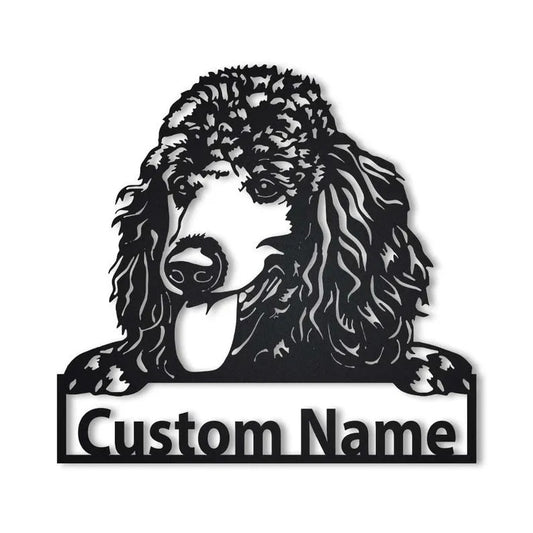 Personalized Poodle Dog Metal Sign Art