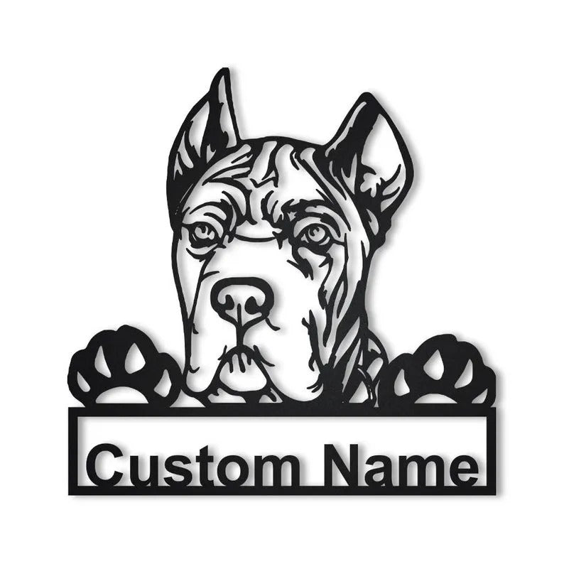 Personalized Cane Corso Dog Metal Sign Art