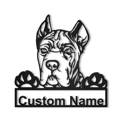 Personalized Cane Corso Dog Metal Sign Art
