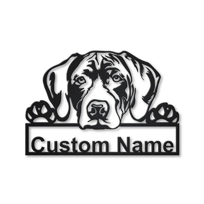 Personalized German Shorthaired Pointer Dog Metal Sign Art