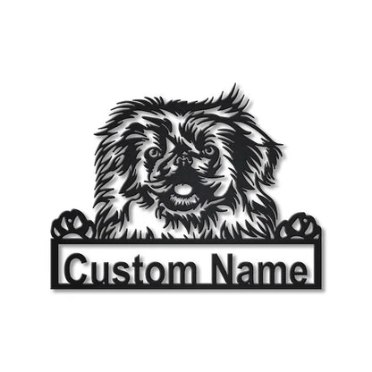 Personalized Pekingese Dog Metal Sign Art