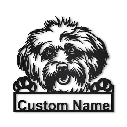 Personalized Lhasa Apso Dog Metal Sign Art