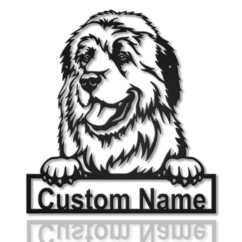 Personalized Great Pyrenees Dog Metal Sign Art