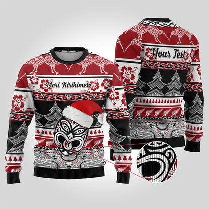 Christmas Ugly Christmas Sweater Maori Meri Kirihimete Moko