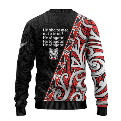 Aotearoa Toitu Te Tiriti Ugly Christmas Sweater Honour The Treaty