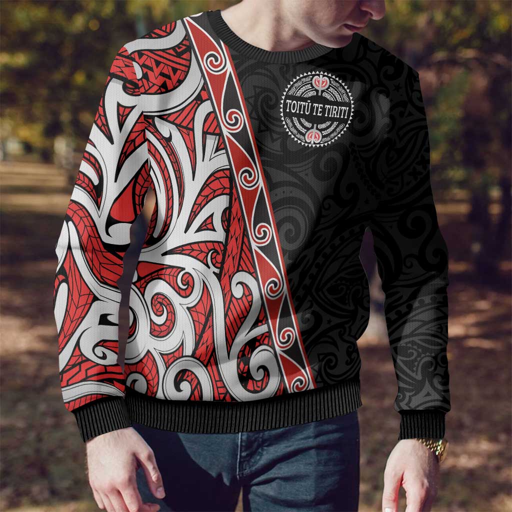 Aotearoa Toitu Te Tiriti Ugly Christmas Sweater Honour The Treaty