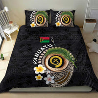 Vanuatu Independence Day Bedding Set Melanesian Tribal Pig Tusk with Tropical Plants